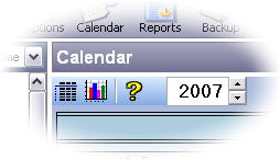 Focus calendar topbar closeup
